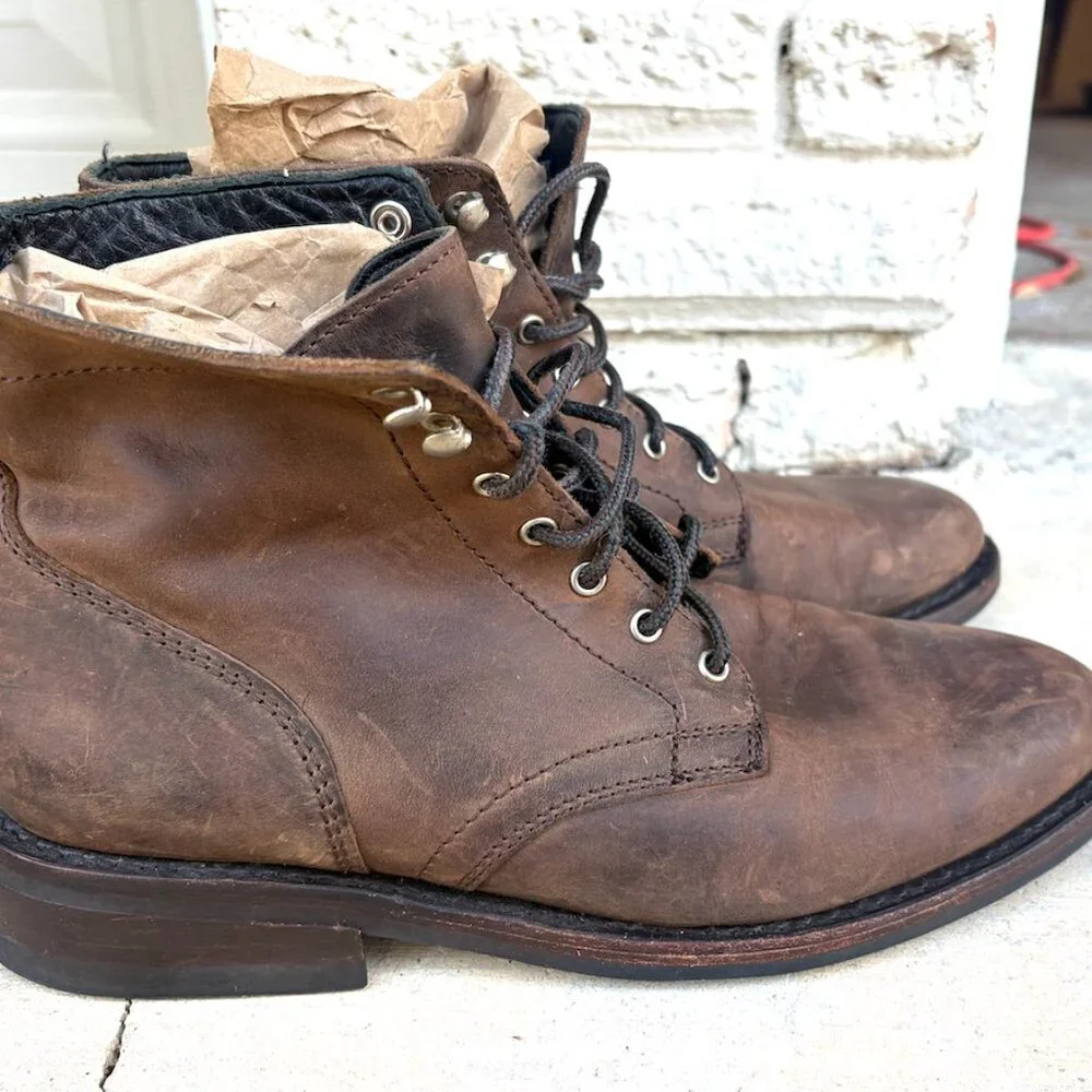 Brown suede Thursday laceup boots 9.5